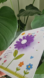 Carte Fleur Marguerite Personnalisée – Cadeau Maîtresse, Maître, AESH, ATSEM, Nounou
