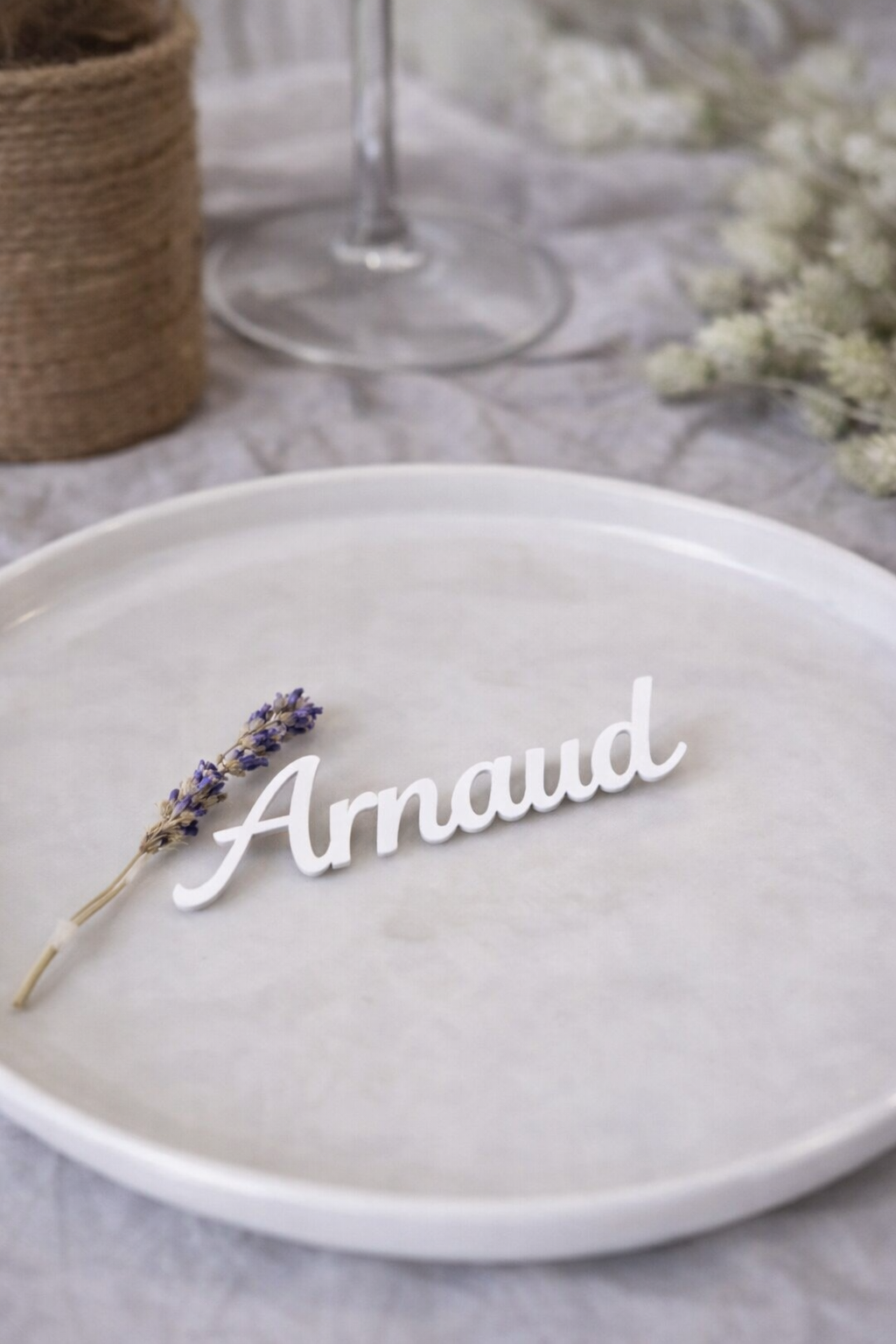 Marque-place prénom personnalisé