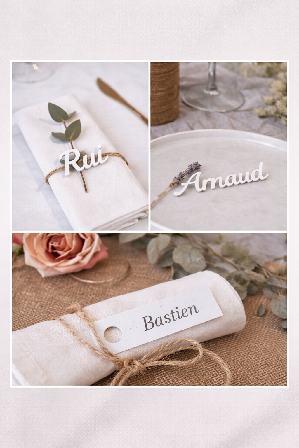 Marque-place prénom personnalisé