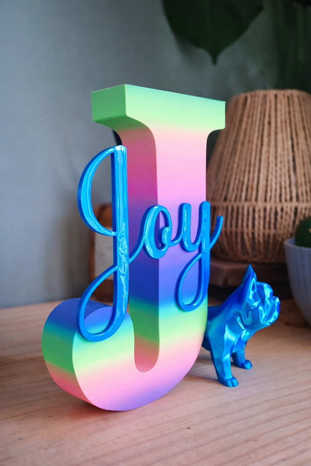 Lettre à poser personnalisée – version multicolore