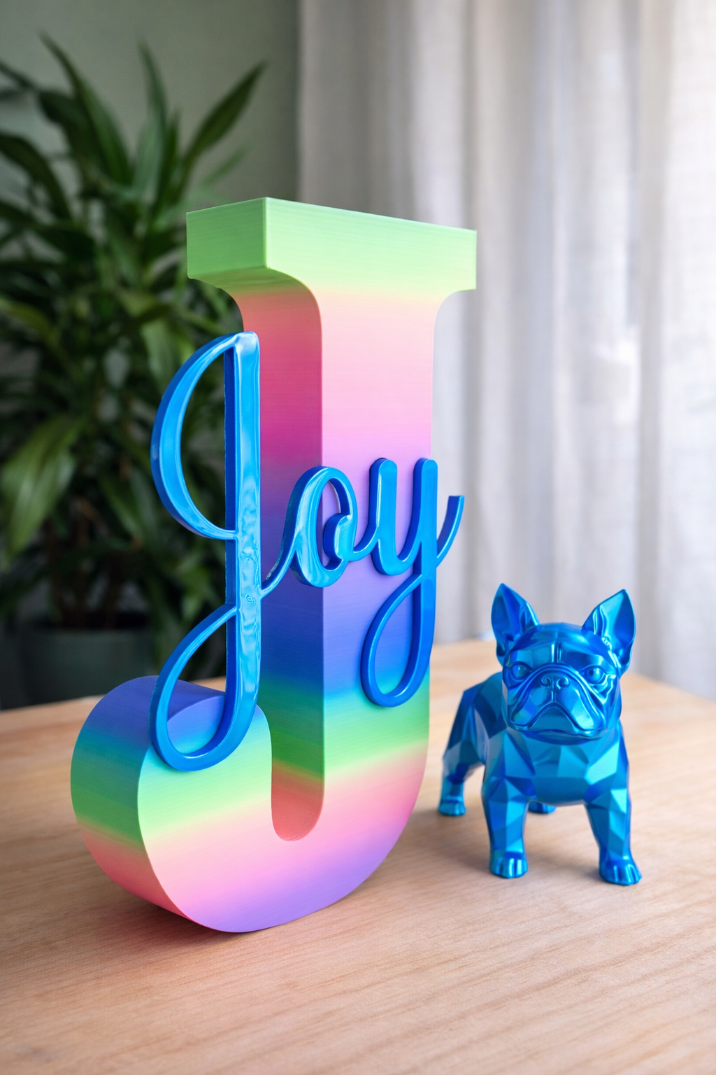 Lettre personnalisée multicolore à poser – Initiale & prénom décoratif