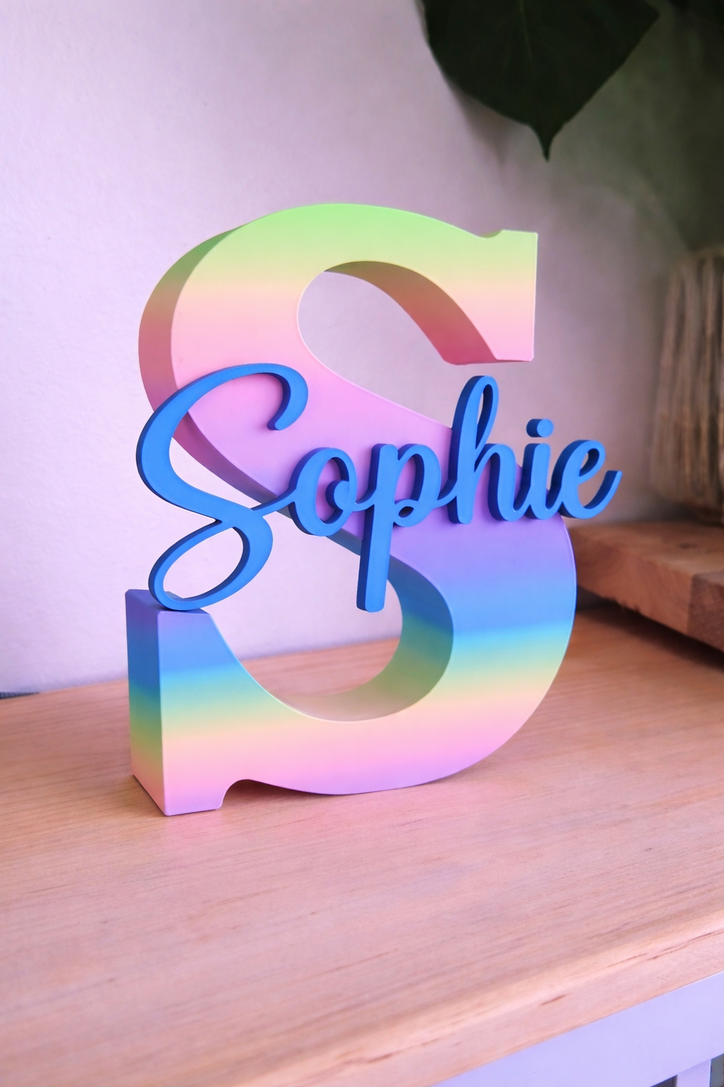 Lettre à poser personnalisée – version multicolore