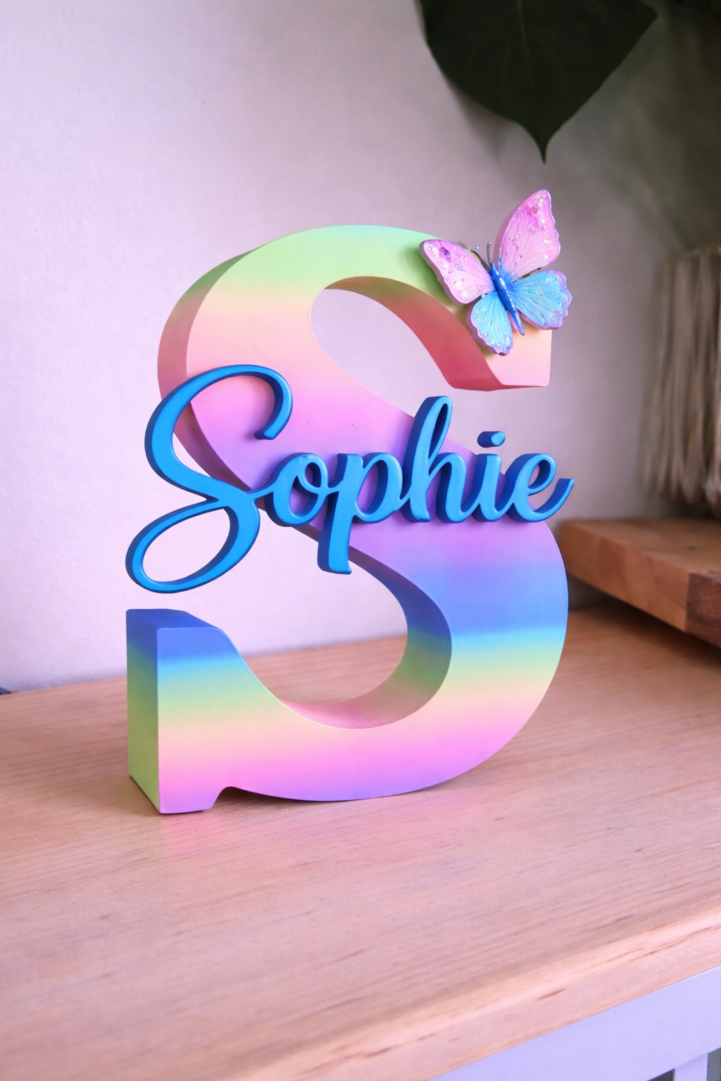 Lettre à poser personnalisée – version multicolore