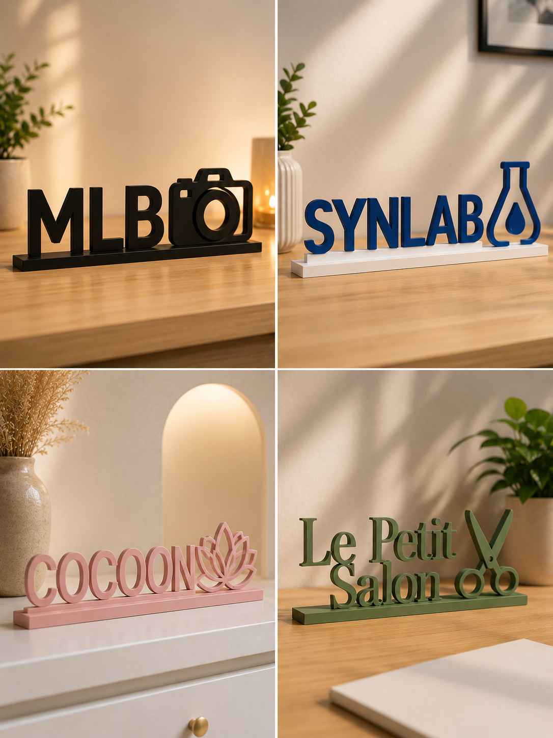 Nom d'entreprise & logo décoratif personnalisé – Création professionnelle sur mesure
