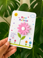 Carte Fleur Marguerite Personnalisée – Cadeau Maîtresse, Maître, AESH, ATSEM, Nounou