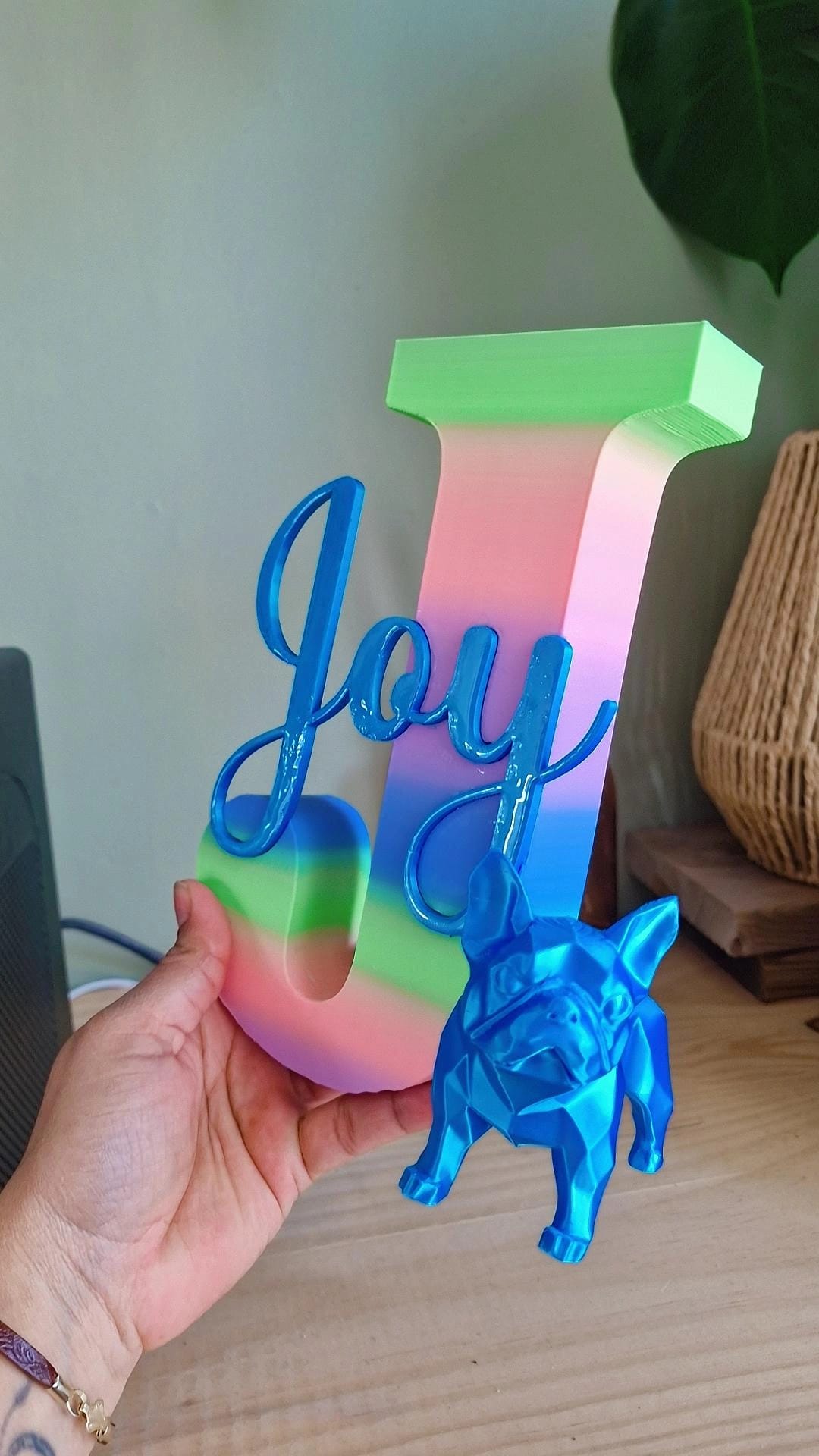 Lettre à poser personnalisée – version multicolore