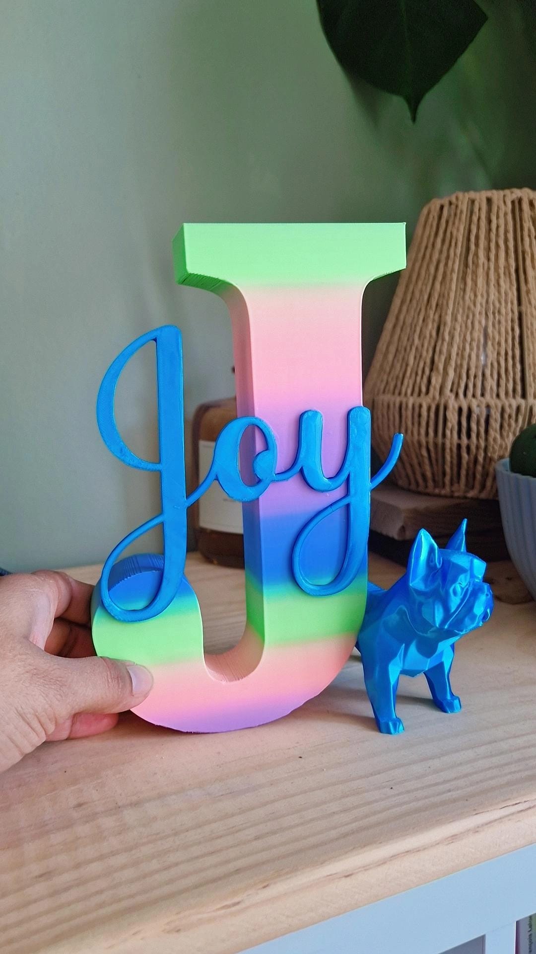 Lettre à poser personnalisée – version multicolore